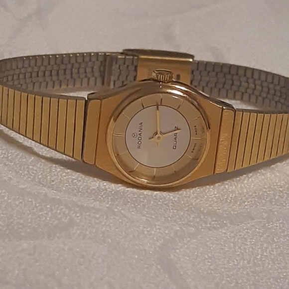 Womans Vintage Rodania Gold Tone Watch Length Is 7.5" Long - Picture 11 of 15
